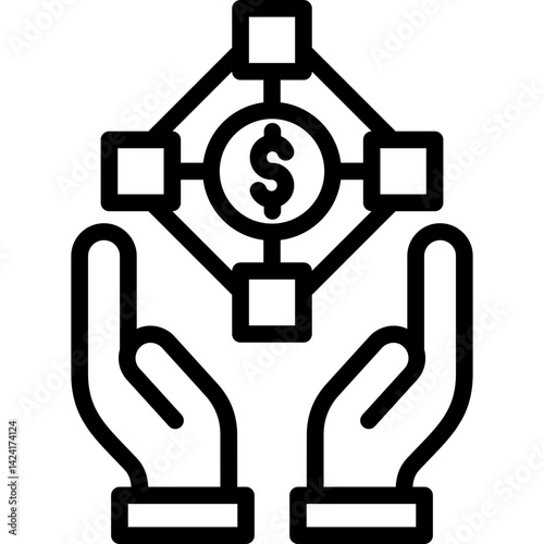Blockchain Funding Icon