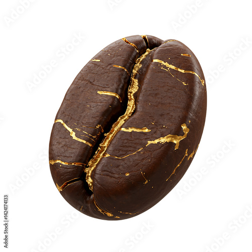 3d coffe seed isolated 