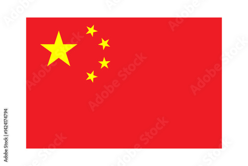 National flag of China. High quality vector