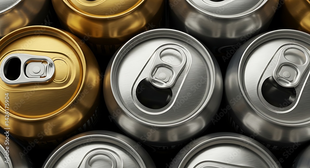 Many different tin cans as background, closeup
Many different tin cans as background, closeup