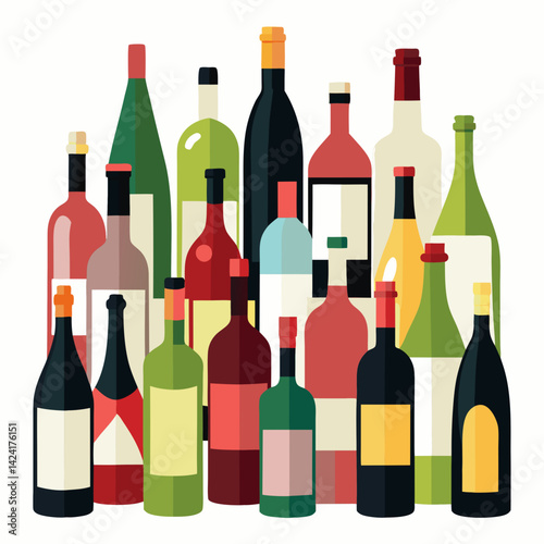 red wine bottles