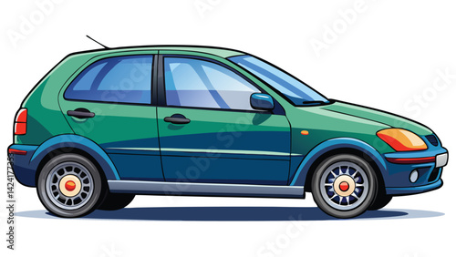Car icons, vector, flat cartoon cars and transportation. Cars, vans, cargo trucks, off-road, buses, sports cars, pickup trucks.