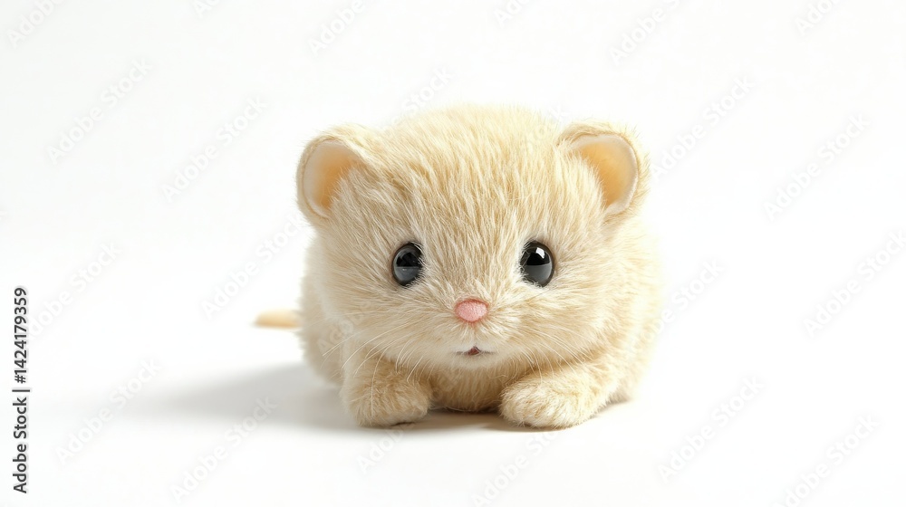 Plush mouse cat toy isolated on white background Plush mouse cat toy isolated on white background
