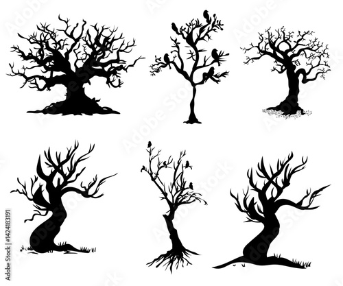 tree without leaves silhouette element