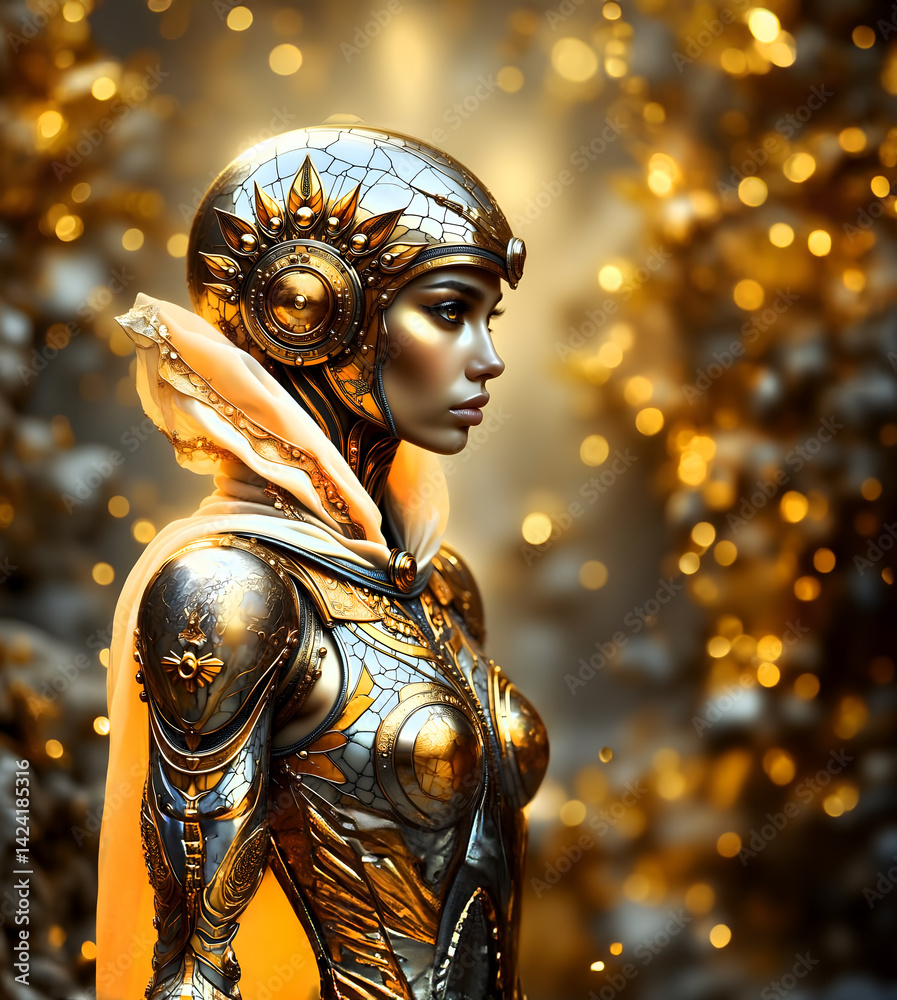 Futuristic Android Generated image
