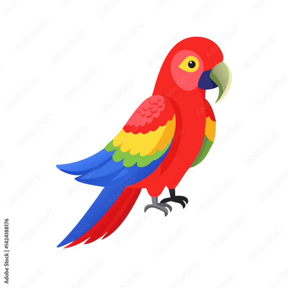 Obraz premium Parrot: The Colorful Birds of the Tropics