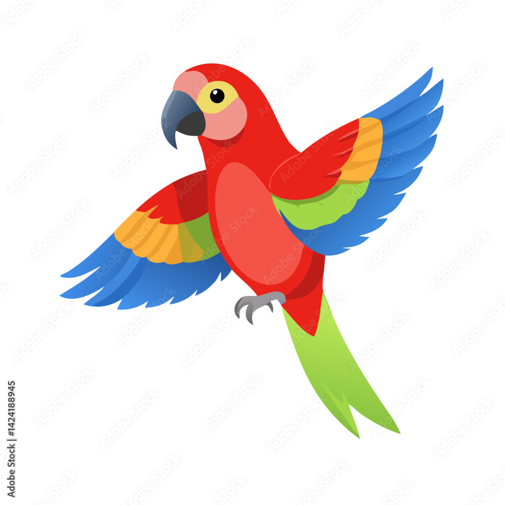 Fototapeta premium Parrot: The Colorful Birds of the Tropics
