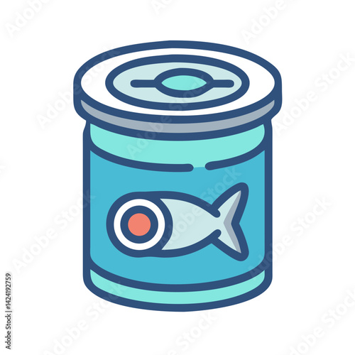 Canned Food Icon Representing Preserved Meal Storage and Emergency Supply