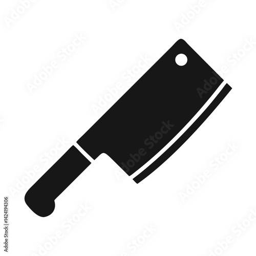 Cleaver Knife Icon Representing Heavy-Duty Meat and Bone Cutting