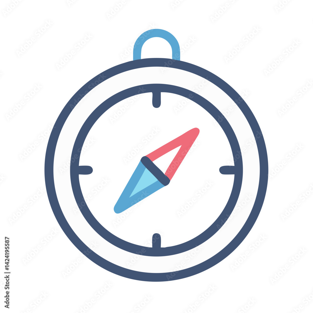 Compass Icon Representing Directional Navigation or Geographic Orientation Compass Icon Representing Directional Navigation or Geographic Orientation