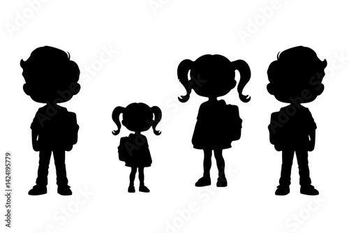 group of school going children boys and girls