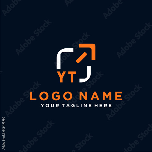 YT initials minimal modern technology logo design