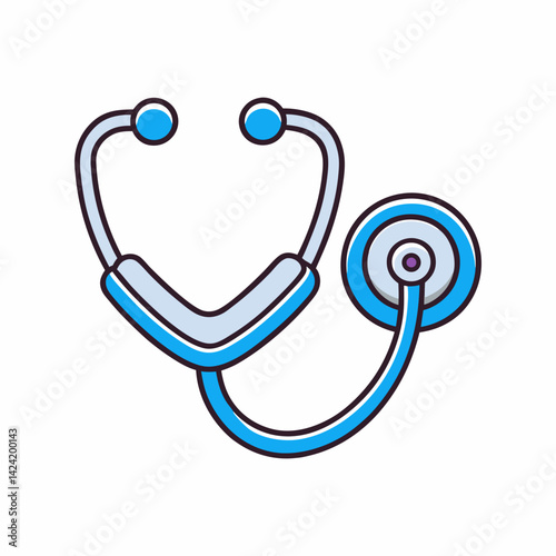 stethoscope on white background