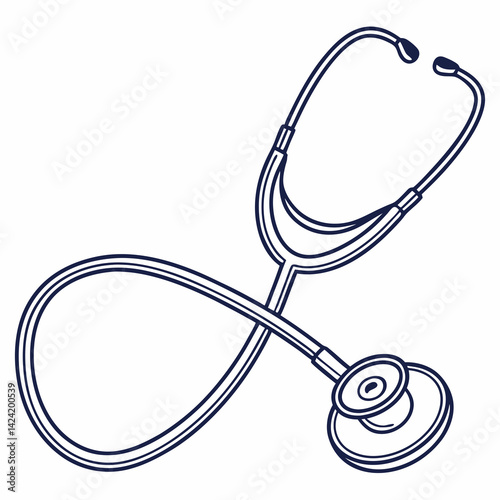 vector illustration of a stethoscope