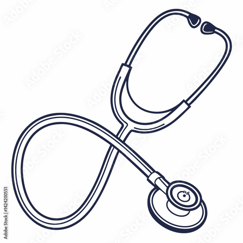 stethoscope on a white background