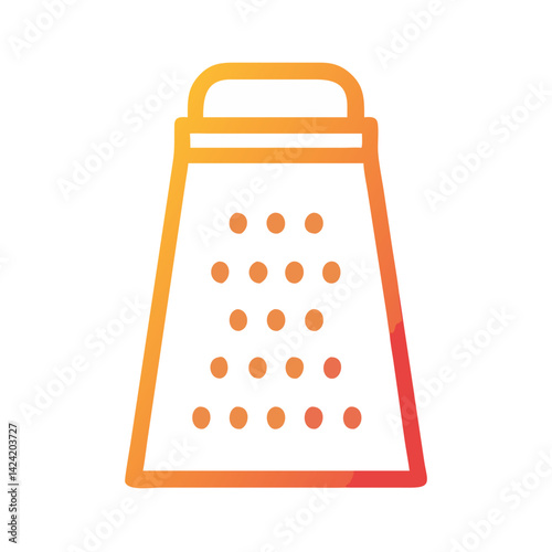 Grater Icon Representing Food Shredding Tool and Kitchen Preparation