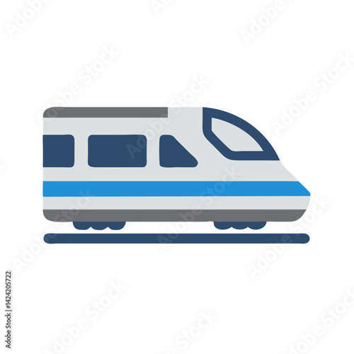 High-Speed Train Icon Representing Rail Travel and Efficient Transportation