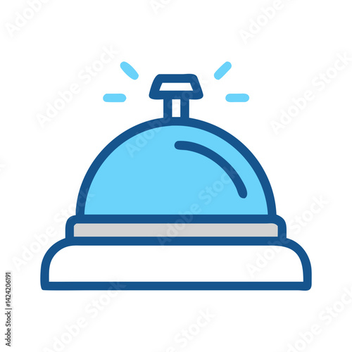 Hotel Bell Icon Representing Reception Desk Service and Guest Assistance
