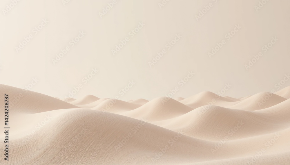 Obraz premium Gentle undulations of sandy dunes desert landscape nature photography tranquil environment wide angle view serene concept for relaxation