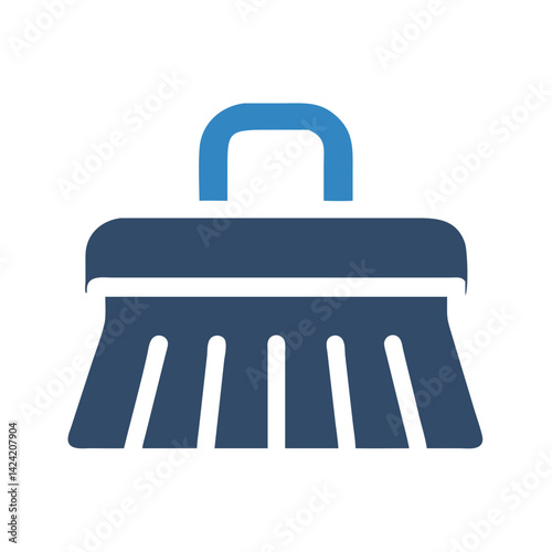 Kitchen Brush Icon Representing Cleaning Tool for Kitchen and Food Preparation