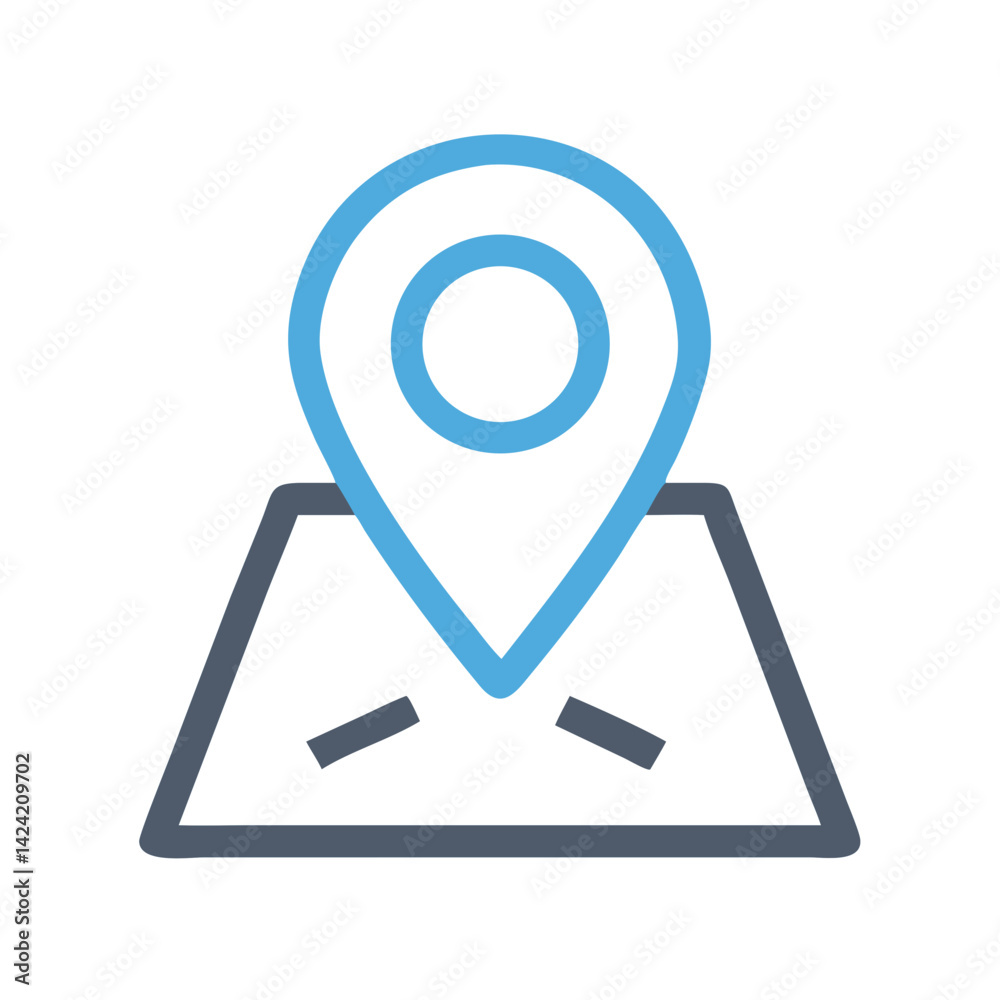 Location Pin Icon Representing Travel Destination and Map Navigation Location Pin Icon Representing Travel Destination and Map Navigation