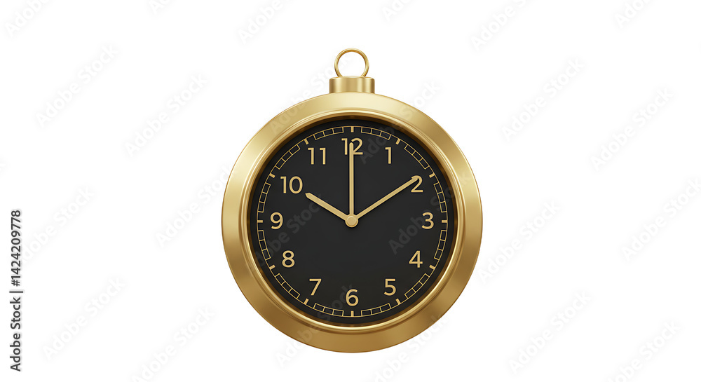 Elegant gold timepiece against a stark white backdrop emphasizing precision Elegant gold timepiece against a stark white backdrop emphasizing precision