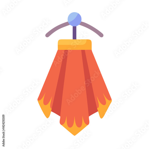 Magic Cloak Hanging Icon Representing Invisibility and Enchanted Apparel