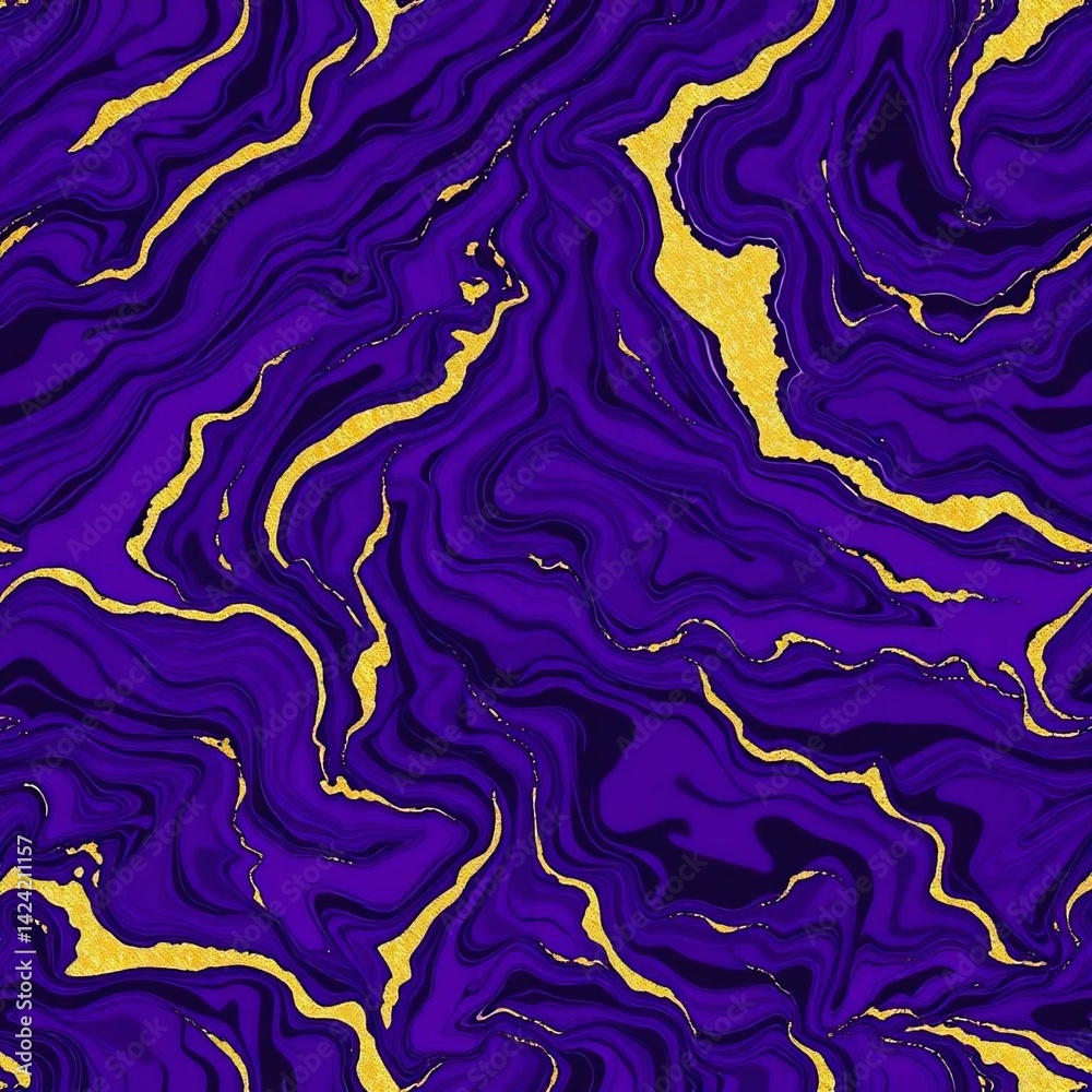 Golden Ink Flow Marble Design for Wall Prints Golden Ink Flow Marble Design for Wall Prints