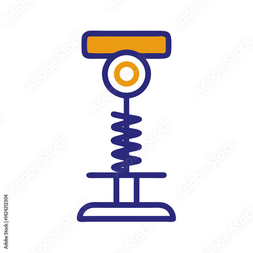 Mechanical Spring Scale Icon Representing Weight Measurement and Force Calculation