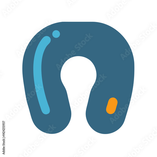 Neck Pillow Icon Representing Travel Comfort and Rest Accessories