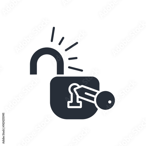 unlocked icon collection .design style with background