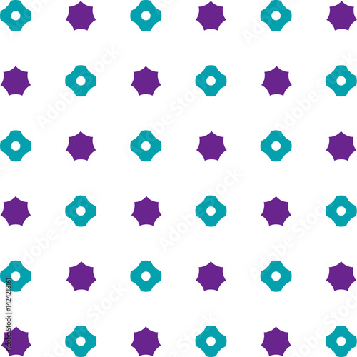 A cheerful seamless pattern featuring colorful abstract shapes on a white background. Perfect for digital scrapbooking, kids' crafts, wrapping paper, and decorative design projects.