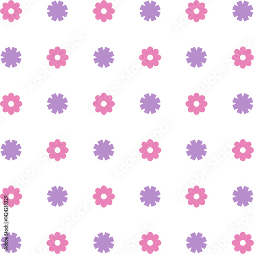 A cheerful seamless pattern featuring colorful abstract shapes on a white background. Perfect for digital scrapbooking, kids' crafts, wrapping paper, and decorative design projects.