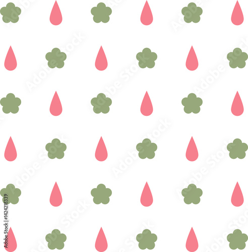 A cheerful seamless pattern featuring colorful abstract shapes on a white background. Perfect for digital scrapbooking, kids' crafts, wrapping paper, and decorative design projects.