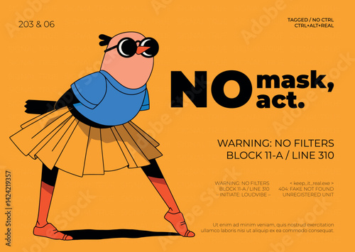 Vector illustration of a banner template for the promotion of a fashion show.