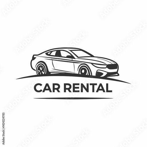 Modern Car Rental Service Concept Illustrated With Sleek Vehicle Design
