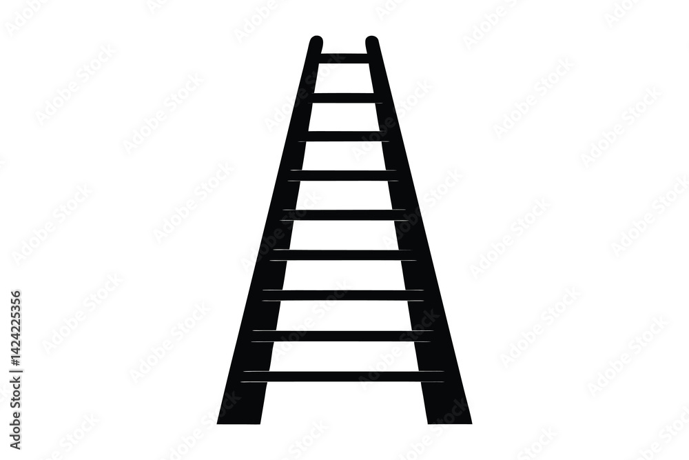 wooden ladder vector illustration isolated on white background wooden ladder vector illustration isolated on white background