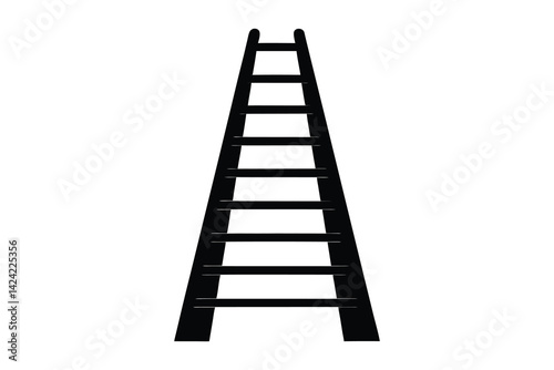 wooden ladder vector illustration isolated on white background