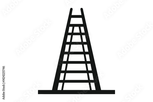 wooden ladder vector illustration isolated on white background
