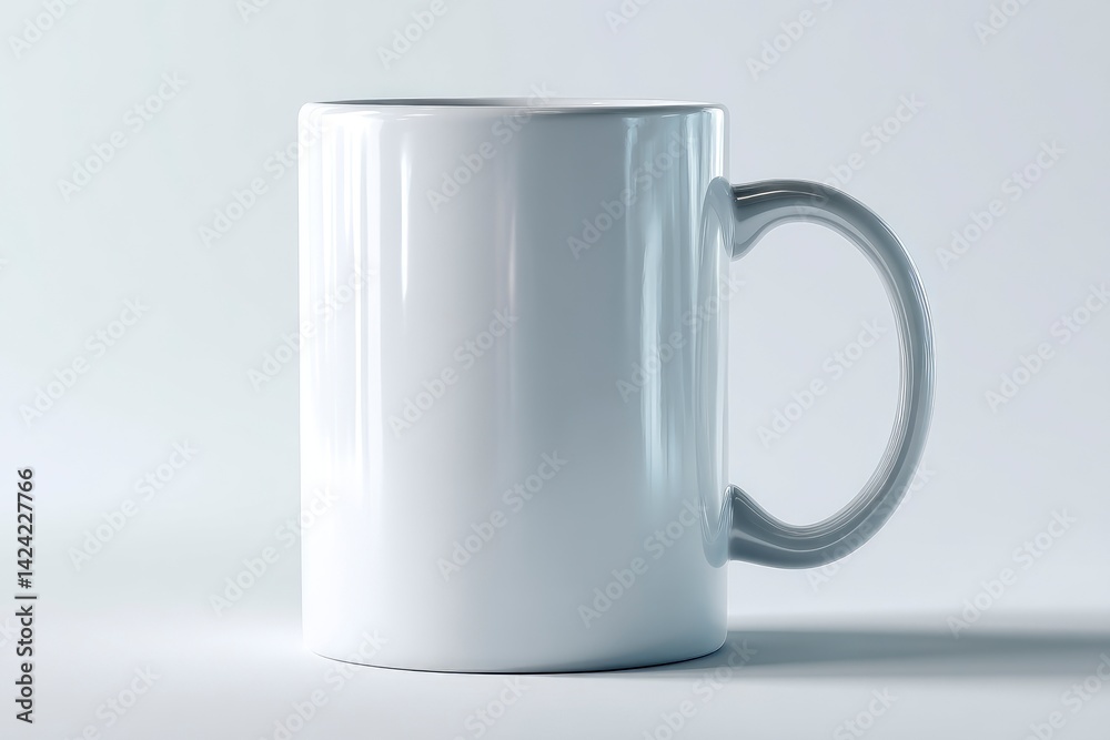Blank White Mug: A Clean Minimalist Product Shot Blank White Mug: A Clean Minimalist Product Shot