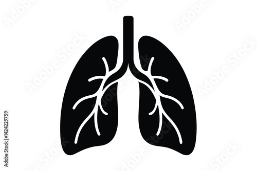 Lung organ vector illustration on white background