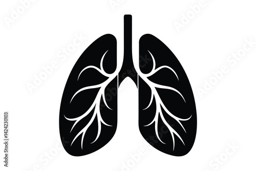 Lung organ vector illustration on white background