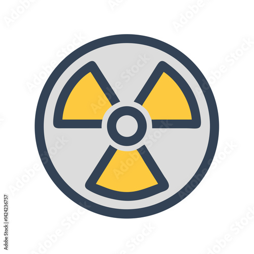 Radiation Hazard Symbol Icon Representing Nuclear Safety and Hazardous Materials