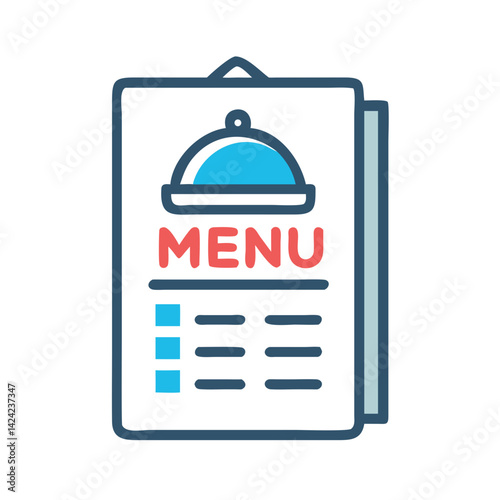 Restaurant Menu Icon Representing Food Selection and Dining Options
