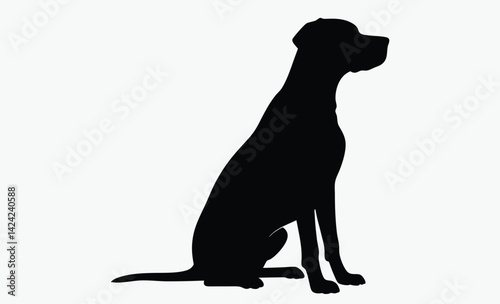 Labrador retriever silhouette, Labrador retriever dog breed black silhouette