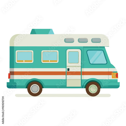 RV  vector isolated on white background
