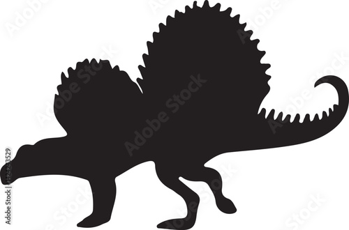 Spinosaurus vector image Spinosaurus dinosaur on white background Vector Image Vector spinosaurus silhouette