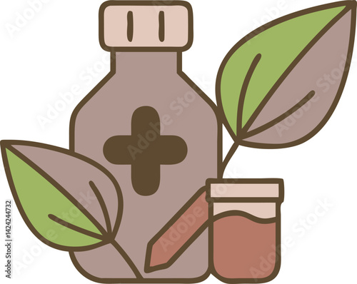 A vector illustration shows a growing tree, a bottle suggesting nature's wine, and another bottle with healthy olive oil