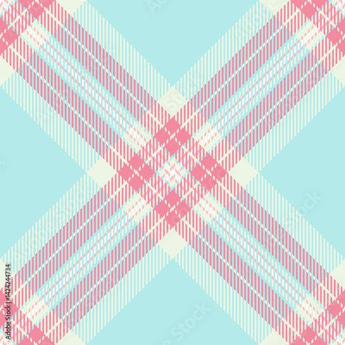 Winter pattern vector tartan, famous texture fabric plaid. Bandanna background check seamless textile in light and white colors.