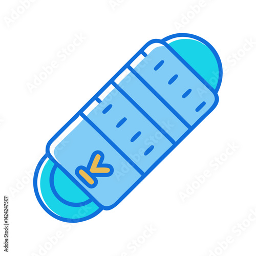 Sleeping Pad Icon Representing Camping Sleep Gear and Outdoor Comfort